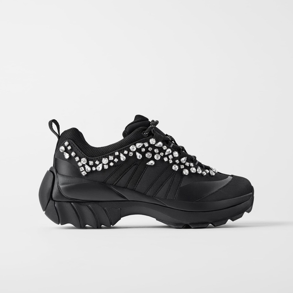 ZARA Bejeweled Sneakers - Picture 2 of 6